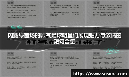 闪耀绿茵场的帅气足球明星们展现魅力与激情的短句合集